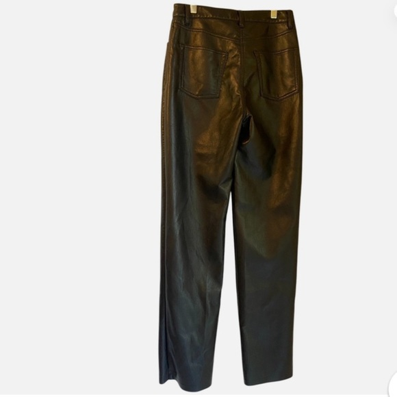 Wilfred The Melina Black Faux Vegan Leather Trousers Pants Sz 4 Mobwife 90s Vibe - Picture 8 of 8